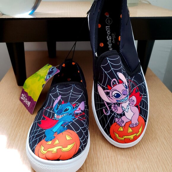 BNWT Pumpkin Stitch & Angel Devil Slip On Canvas (6) KICKS - Picture 2 of 8